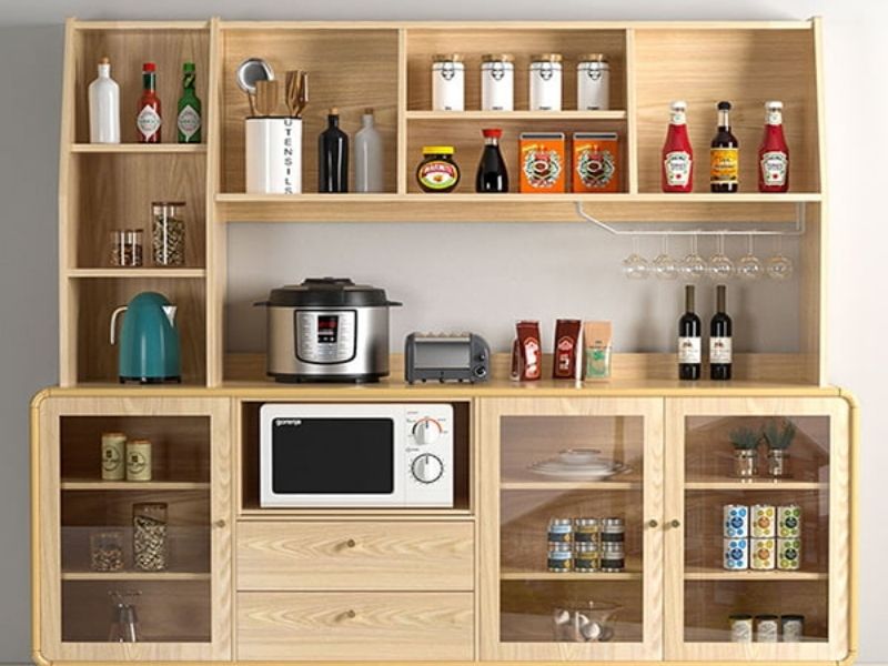 Kệ đồ nhà bếp bằng gỗ