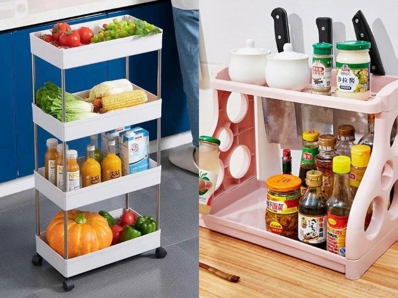 Kệ để đồ nhà bếp bằng nhựa
