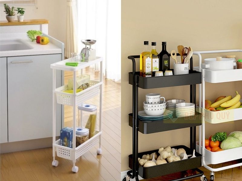 Kệ để đồ nhà bếp có bánh xe