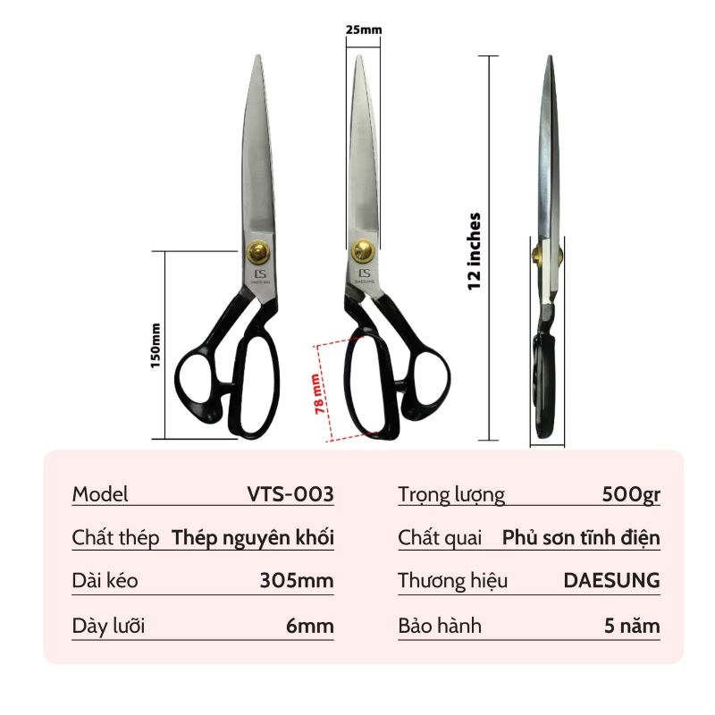 Thông tin kéo may VTS-003